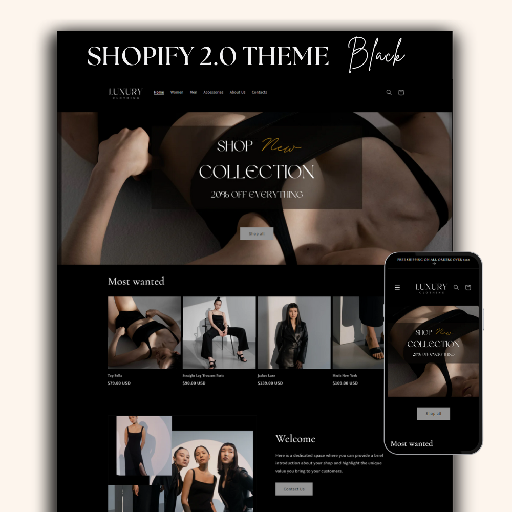 Shopify Theme black
