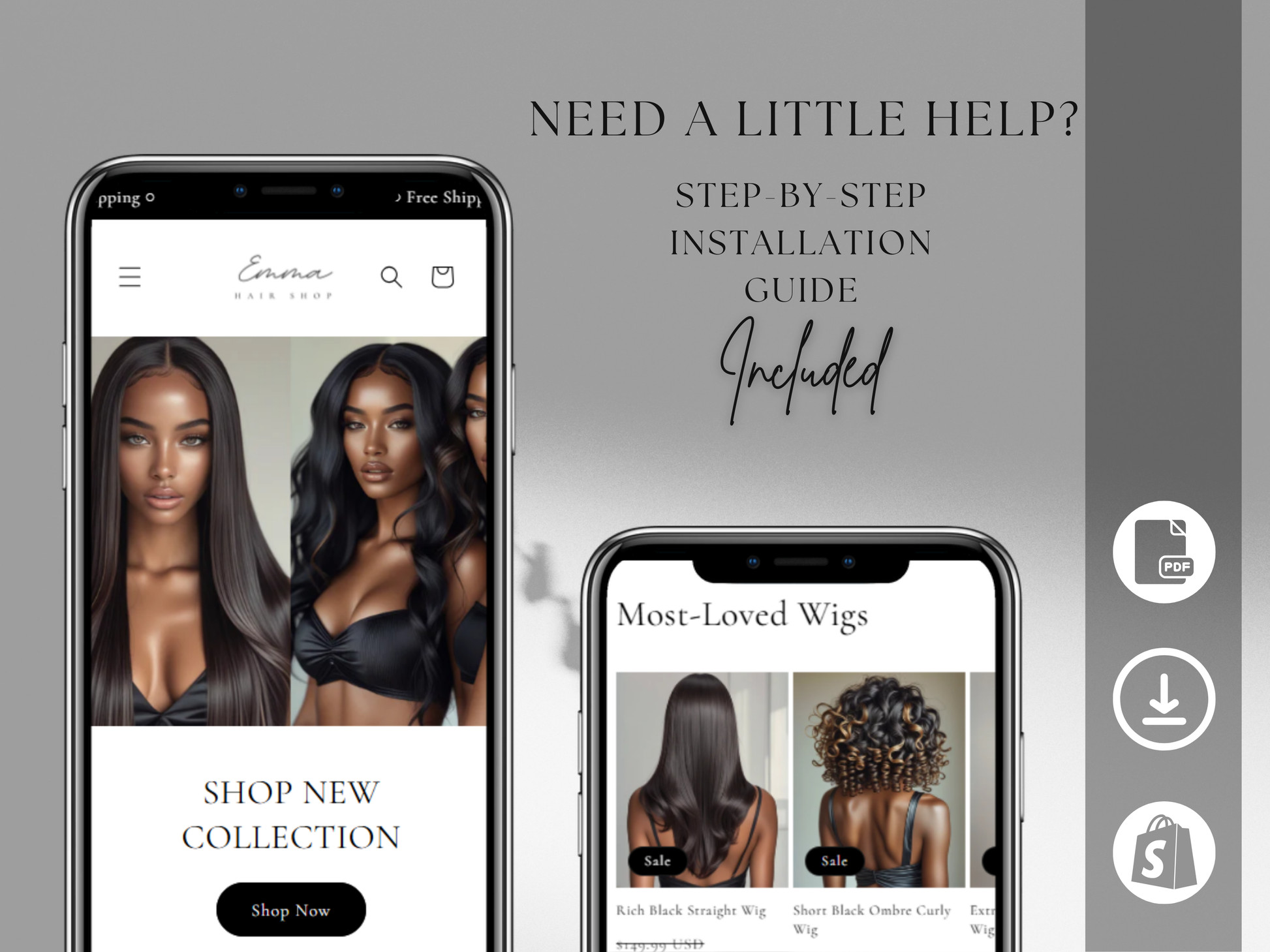 Shopify Website Template HAIR