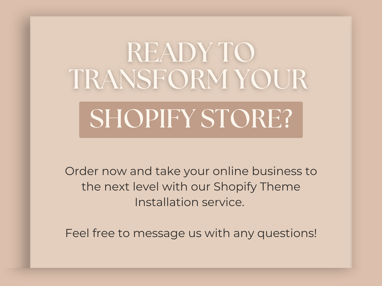 Shopify Theme Installation