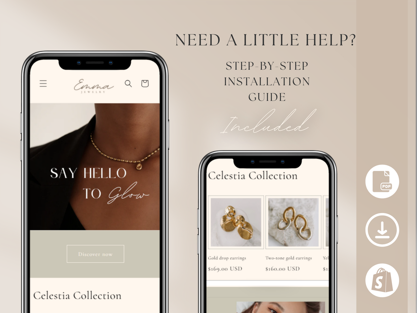Shopify website template jewelry