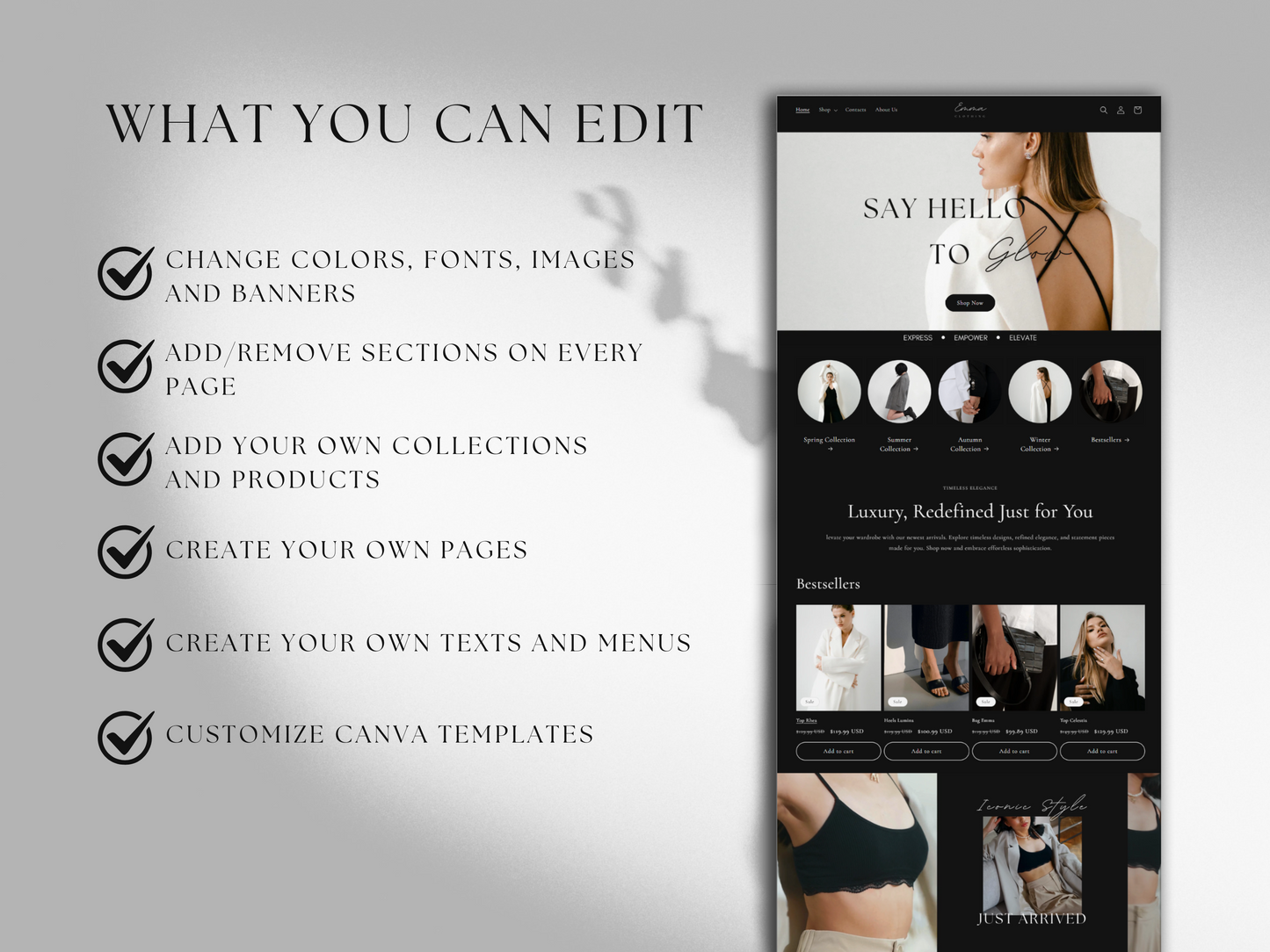 Shopify Website Template Clothing