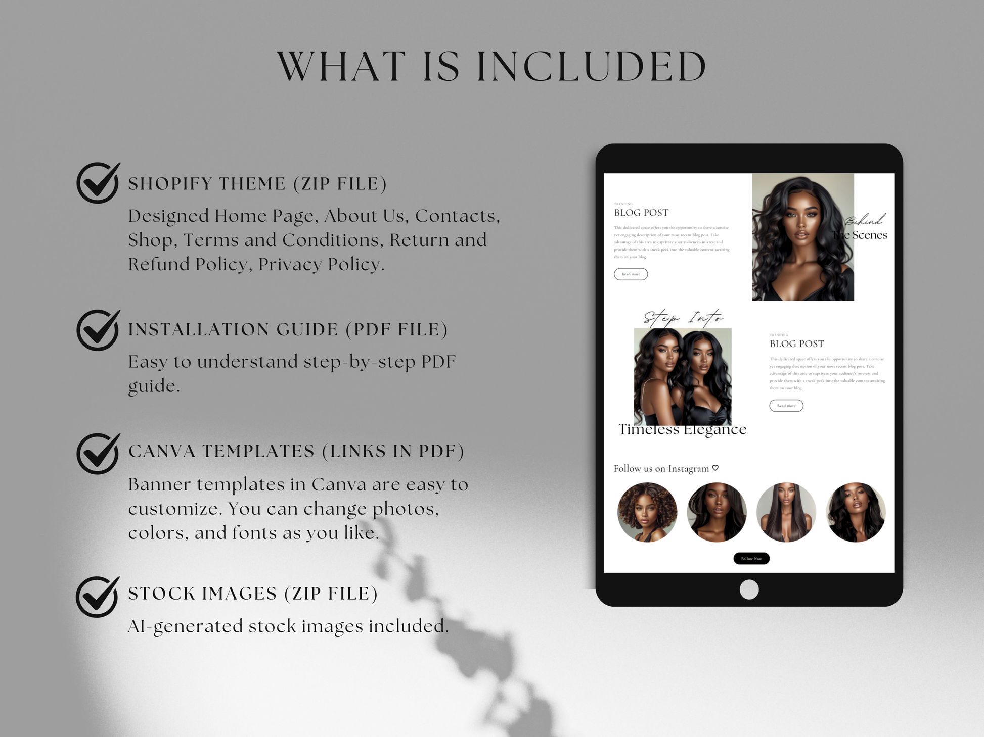 Shopify Website Template HAIR