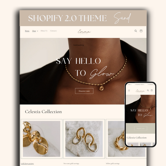 Shopify website template jewelry