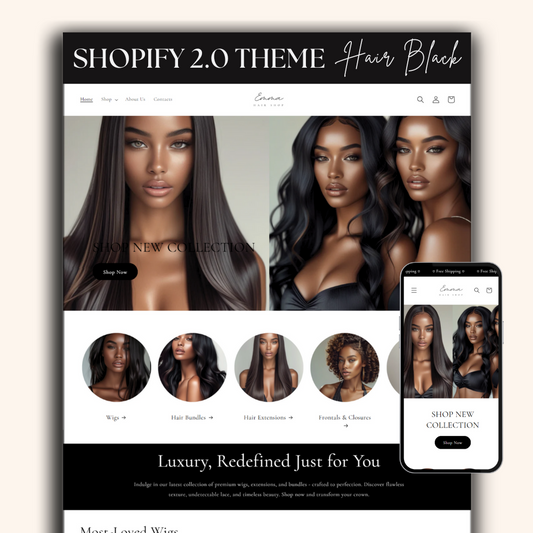 Shopify Website Template HAIR